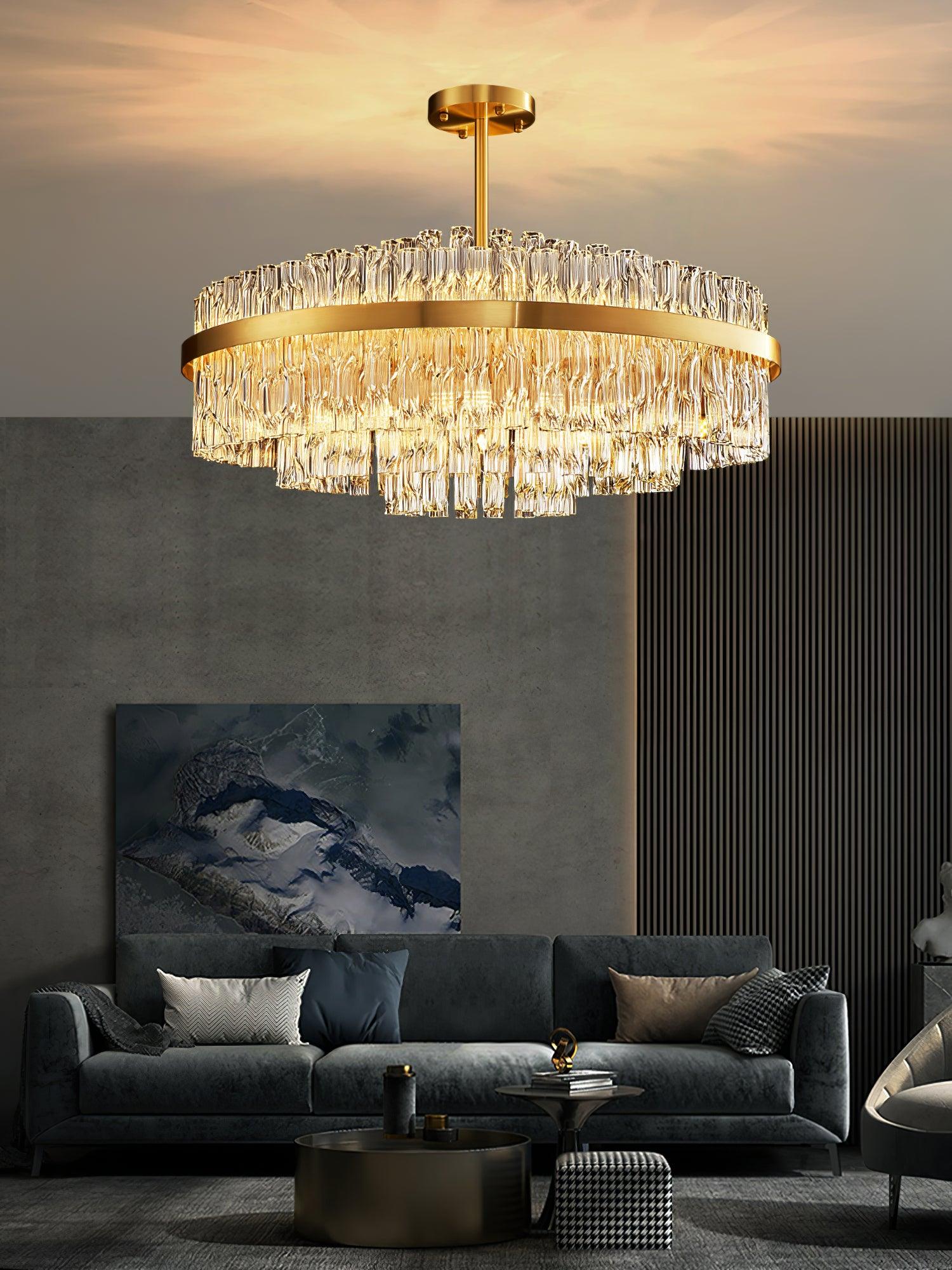 Lustra Kronleuchter Gold Klar Stab Elegant-Letslighting