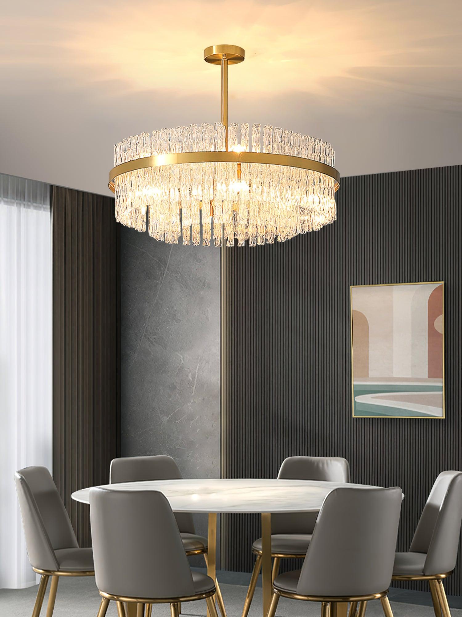 Lustra Kronleuchter Gold Klar Stab Elegant-Letslighting