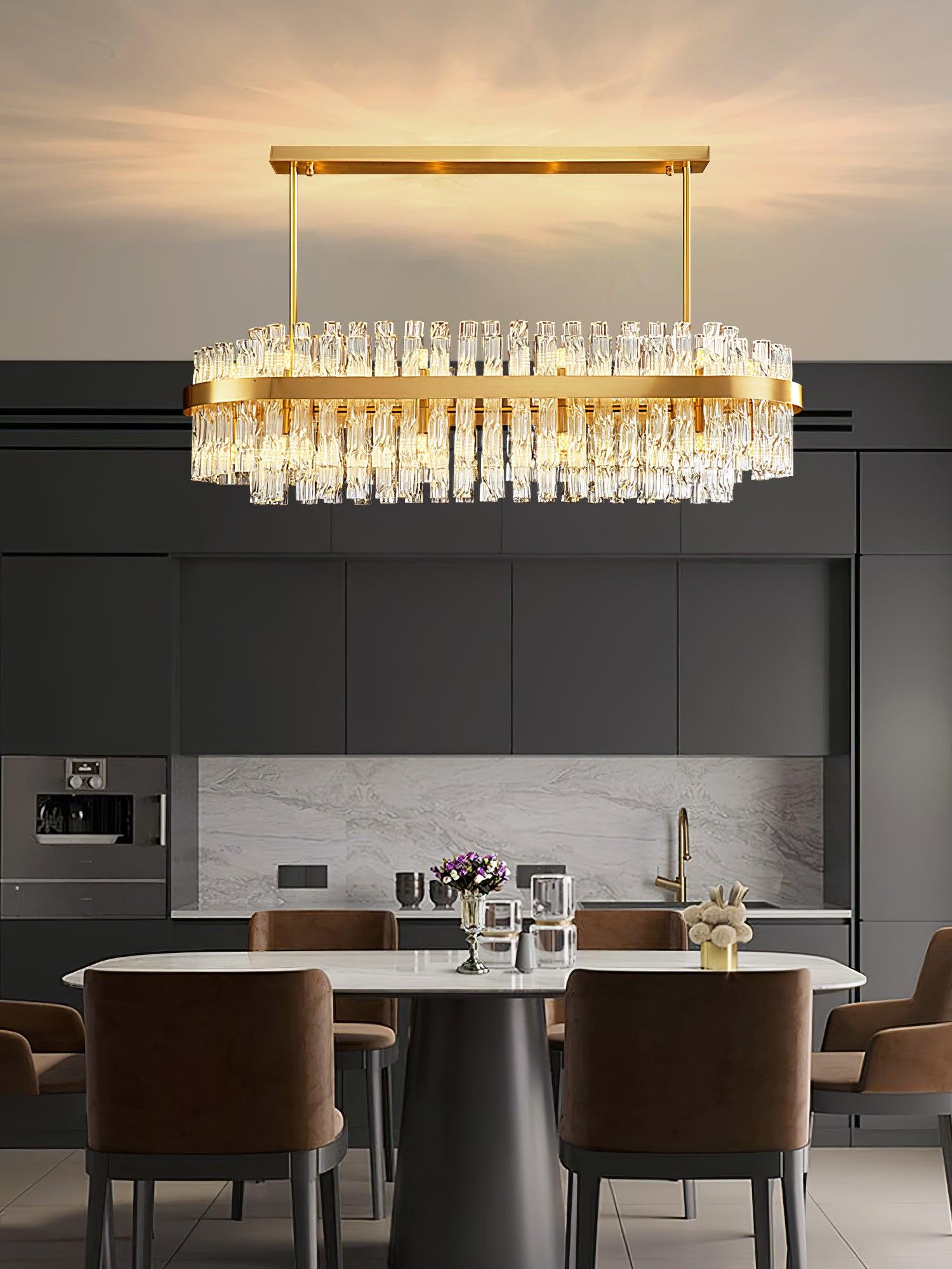 Lustra Kronleuchter Gold Klar Stab Elegant-Letslighting