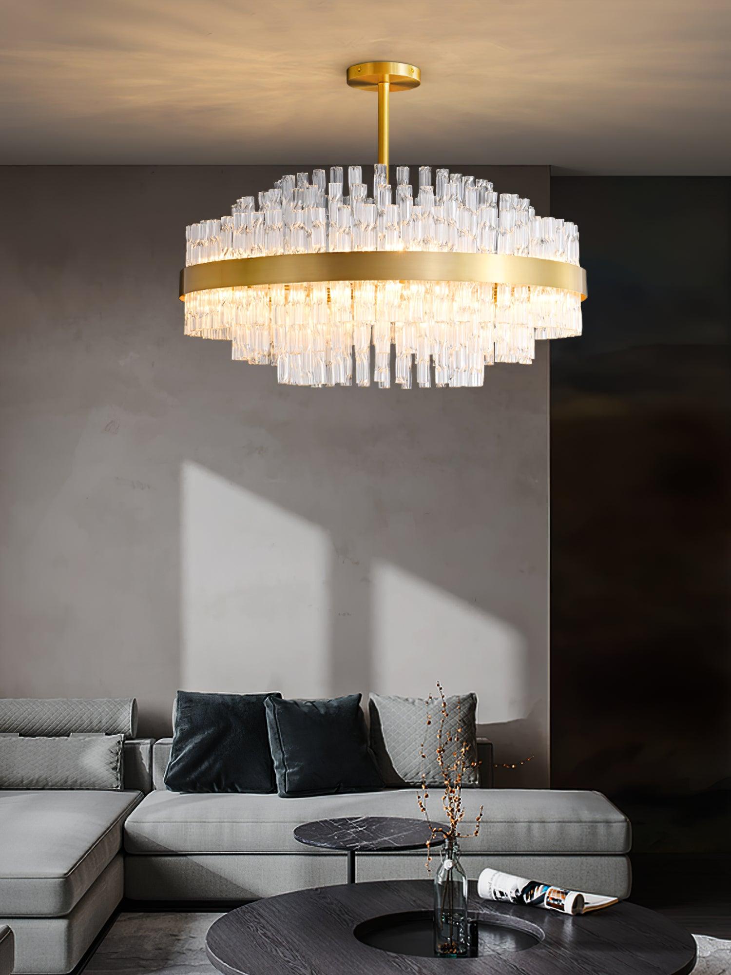 Lustra Kronleuchter Gold Klar Stab Elegant-Letslighting