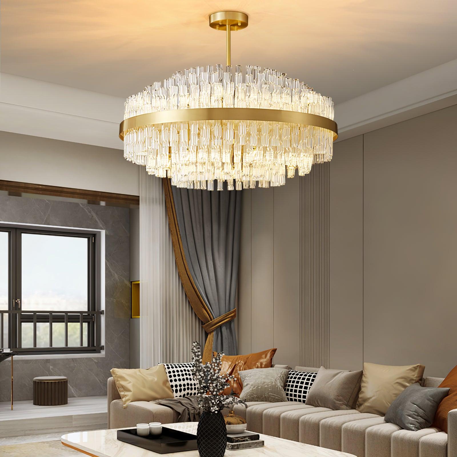 Lustra Kronleuchter Gold Klar Stab Elegant-Letslighting
