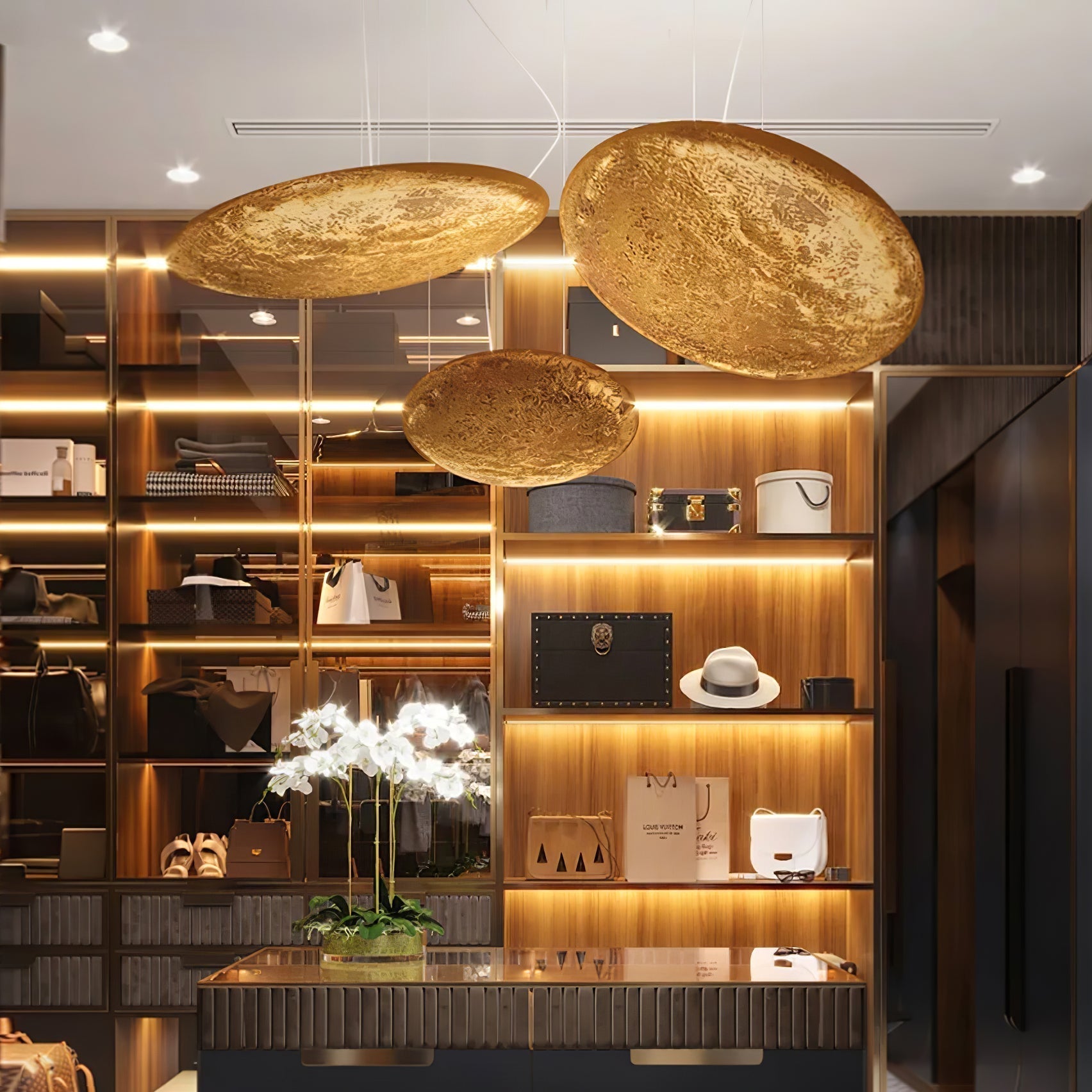 Aureliance Goldfolie Pendelleuchte Lampe-Letslighting