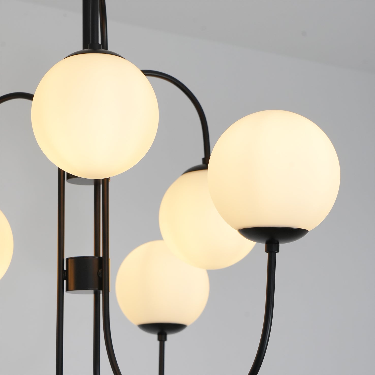 Lustra Kronleuchter Messing Globe Cluster Gebogener Arm-Letslighting