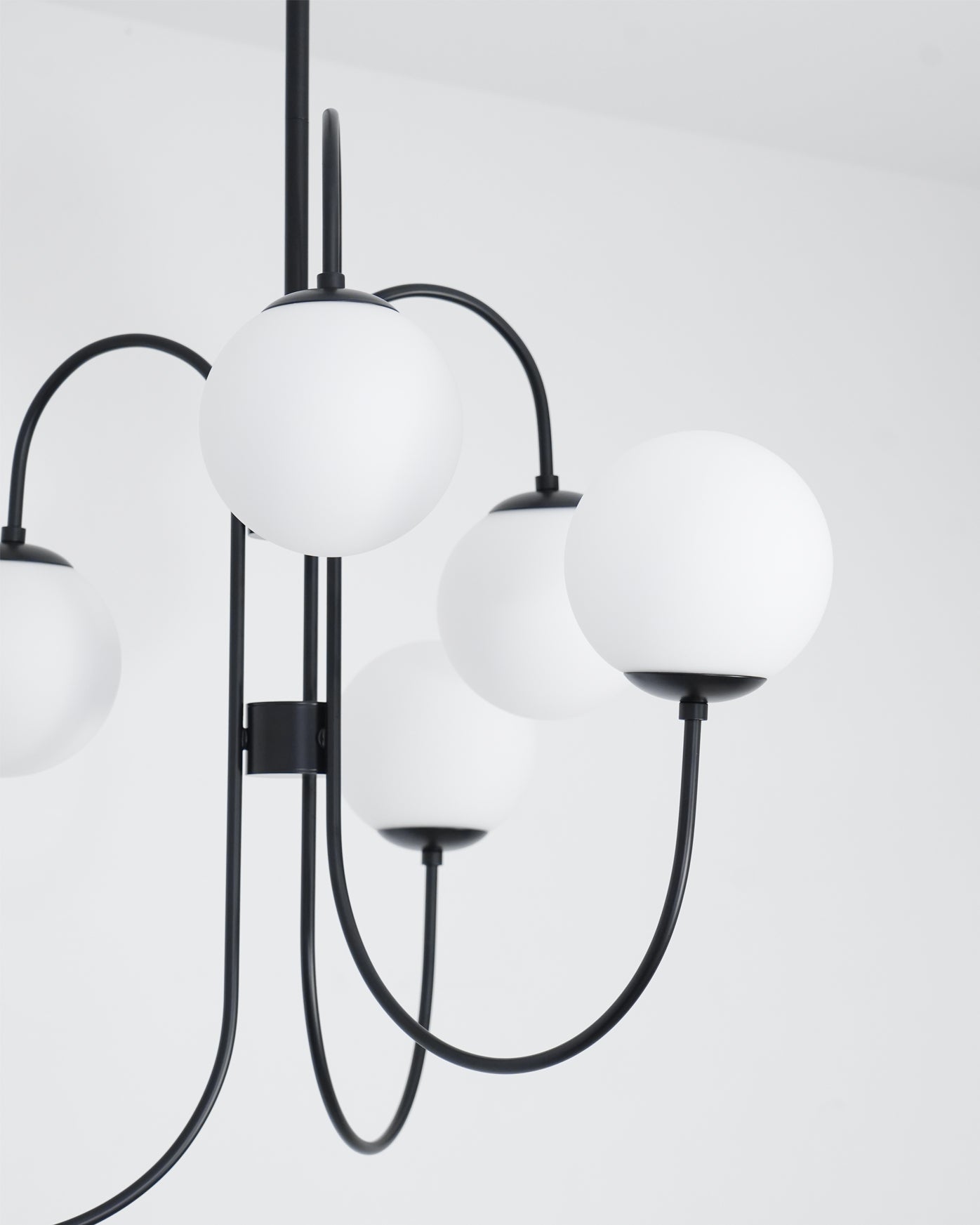 Lustra Kronleuchter Messing Globe Cluster Gebogener Arm-Letslighting