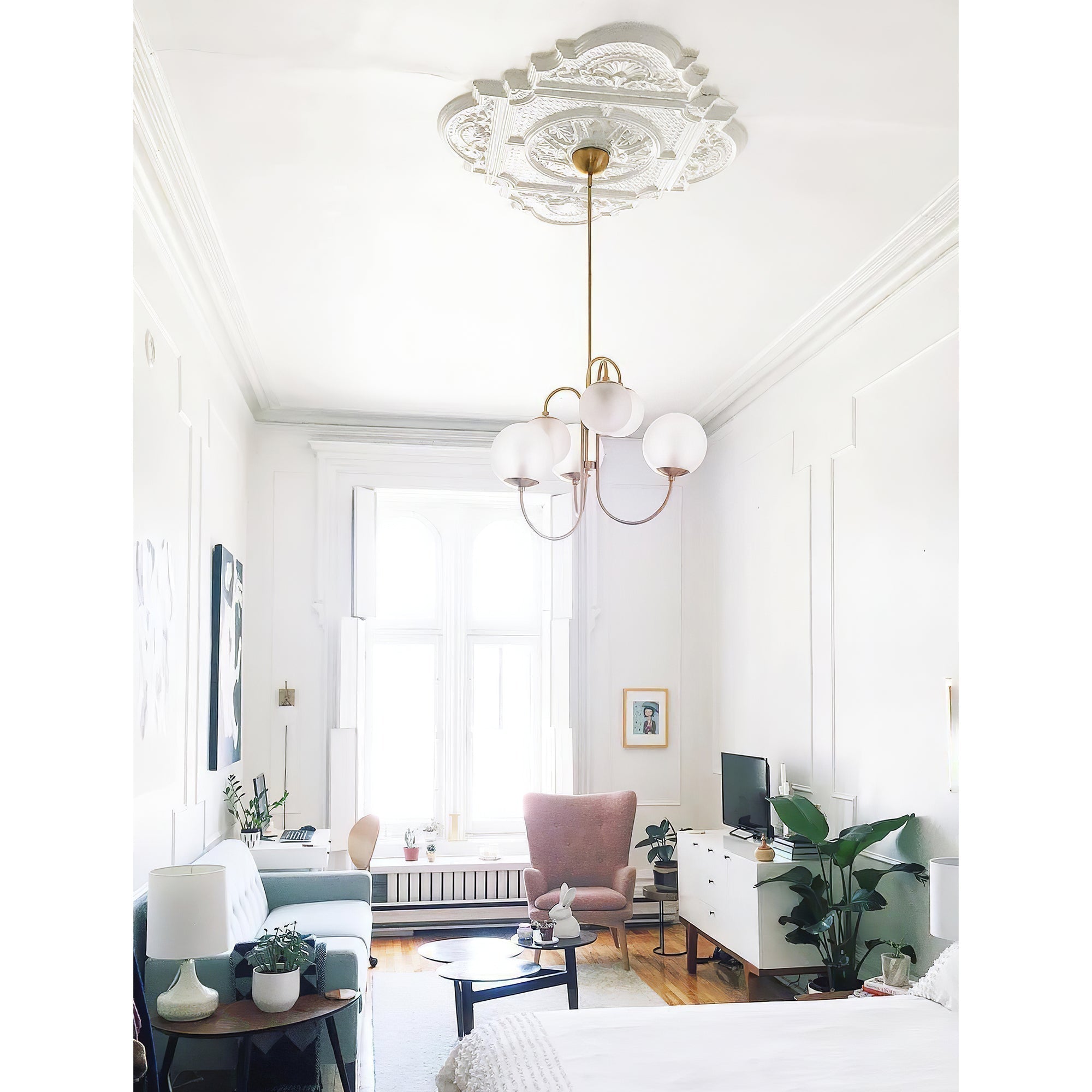 Zathaor Individual Creativity Metal Glass Chandelier - Letslighting