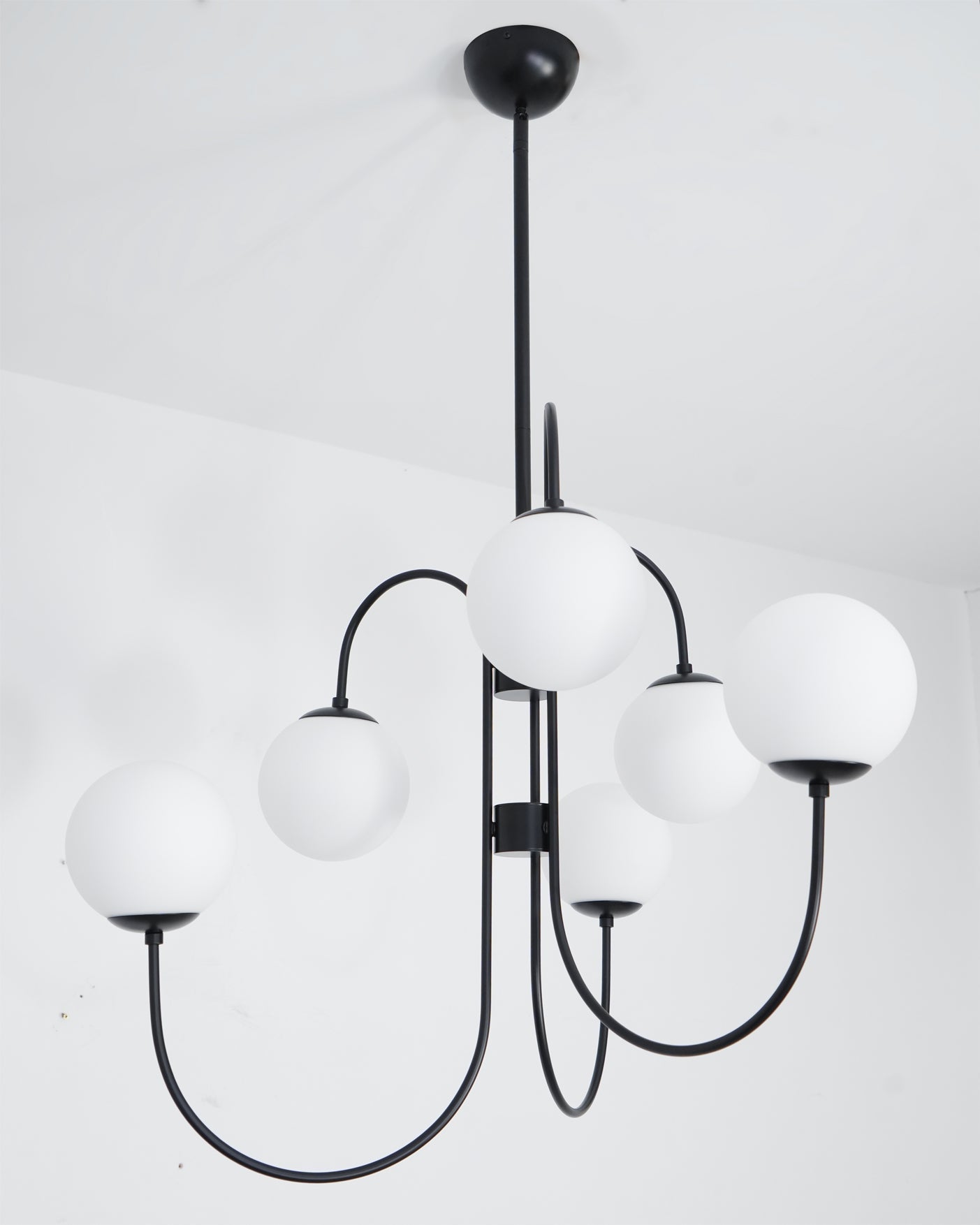 Lustra Kronleuchter Messing Globe Cluster Gebogener Arm-Letslighting