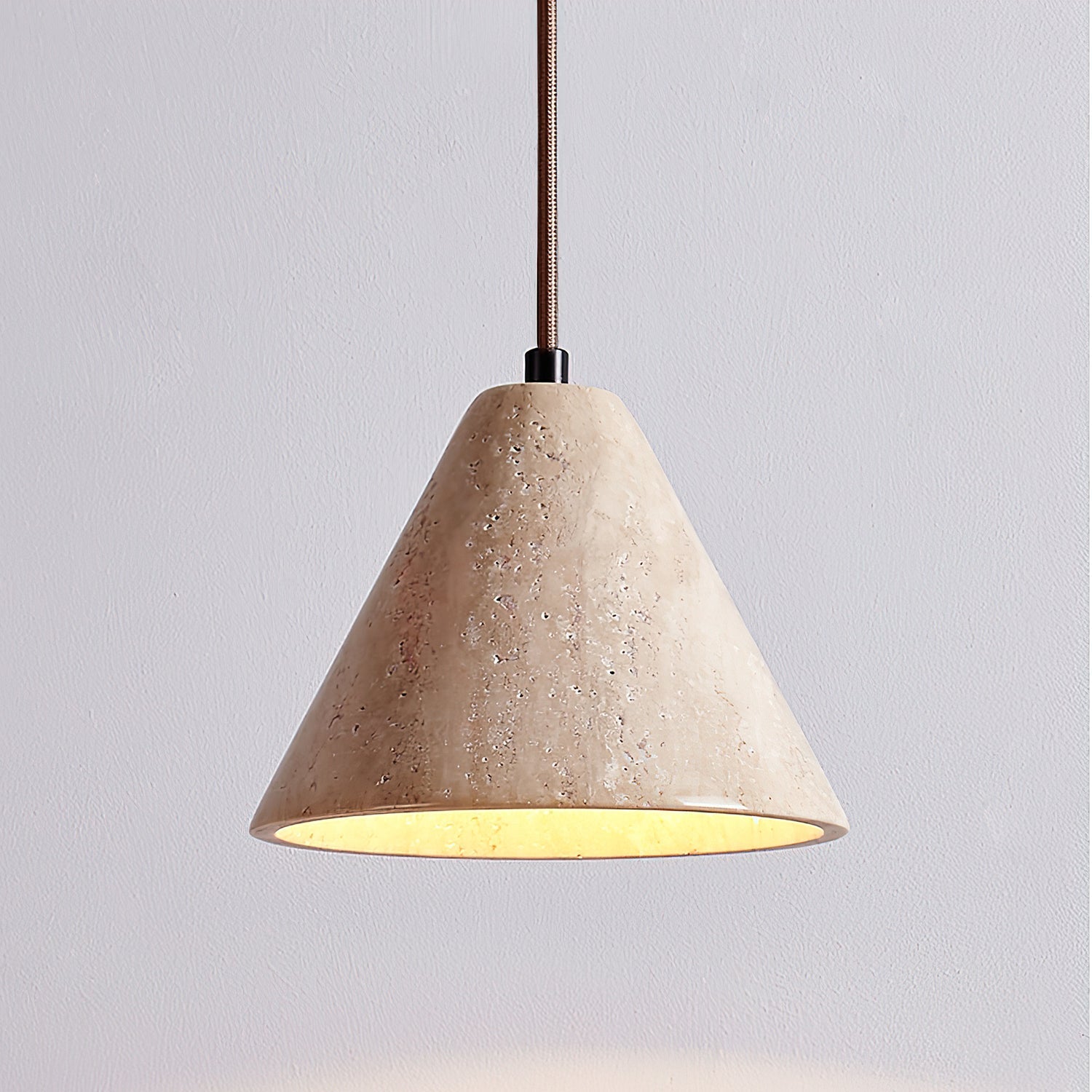 Cezoriel Conical Travertine Pendant Light - Neutralighting