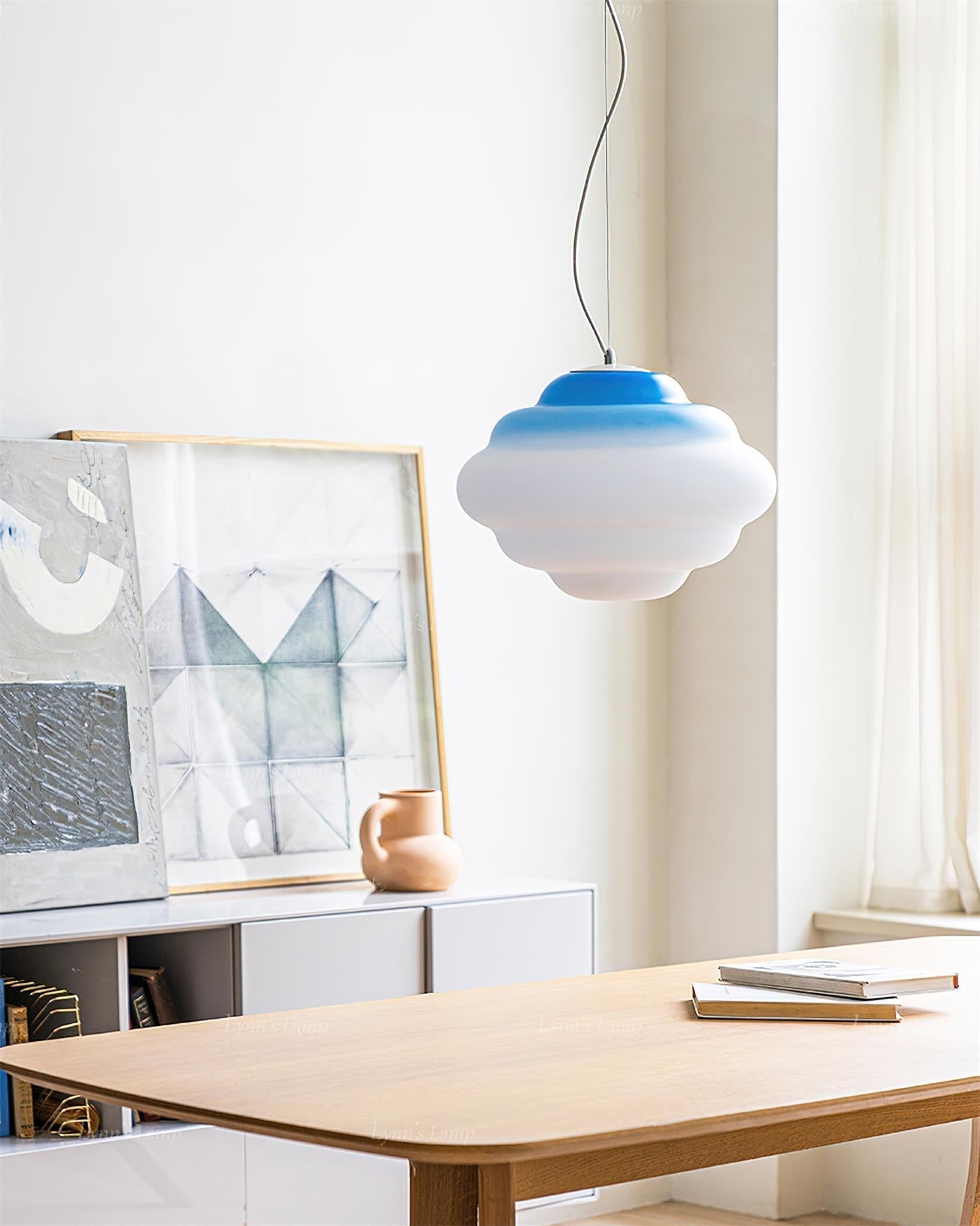 Eurvenara Premium Nordic Art Cloudy Glas Pendelleuchte-Letslighting