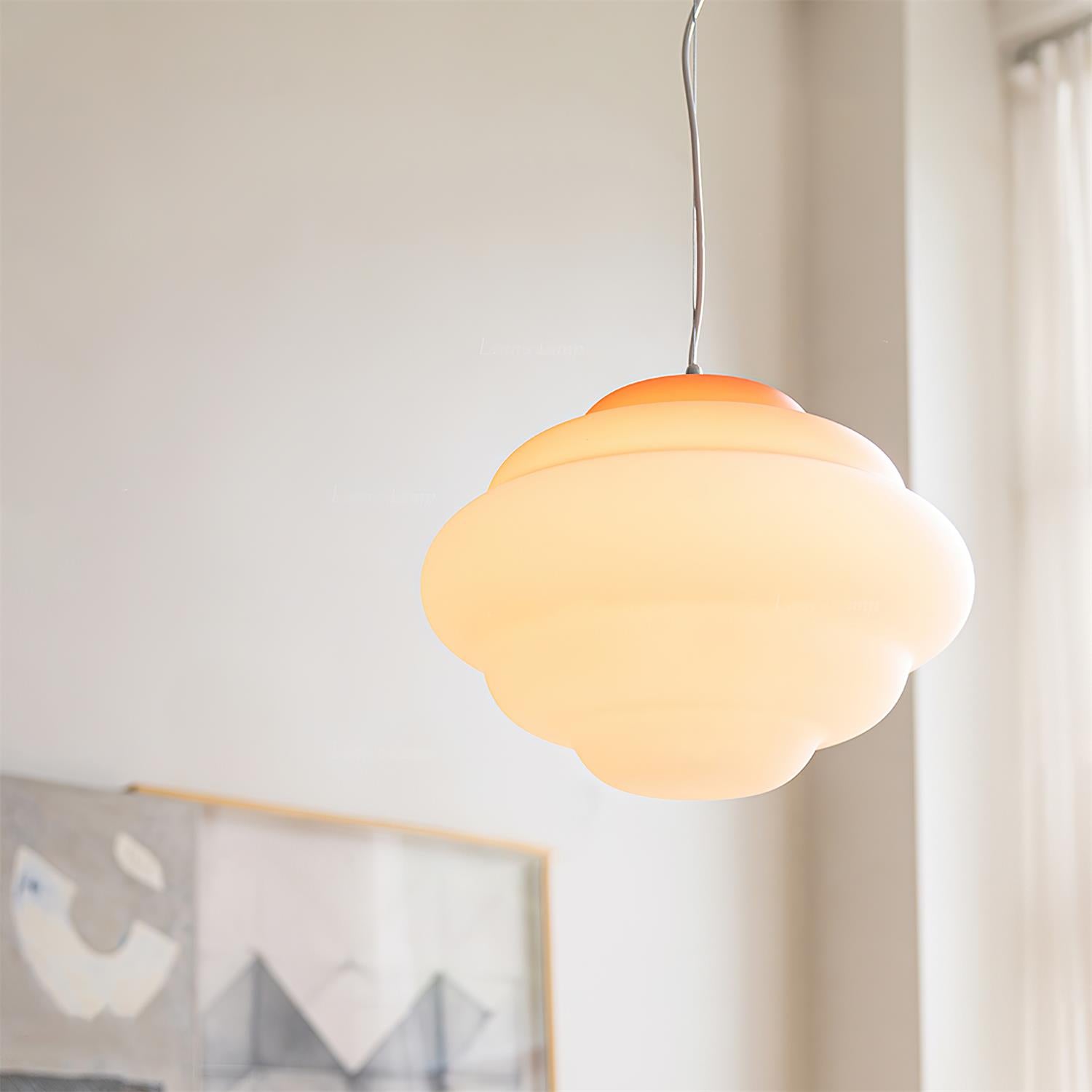 Eurvenara Premium Nordic Art Cloudy Glas Pendelleuchte-Letslighting