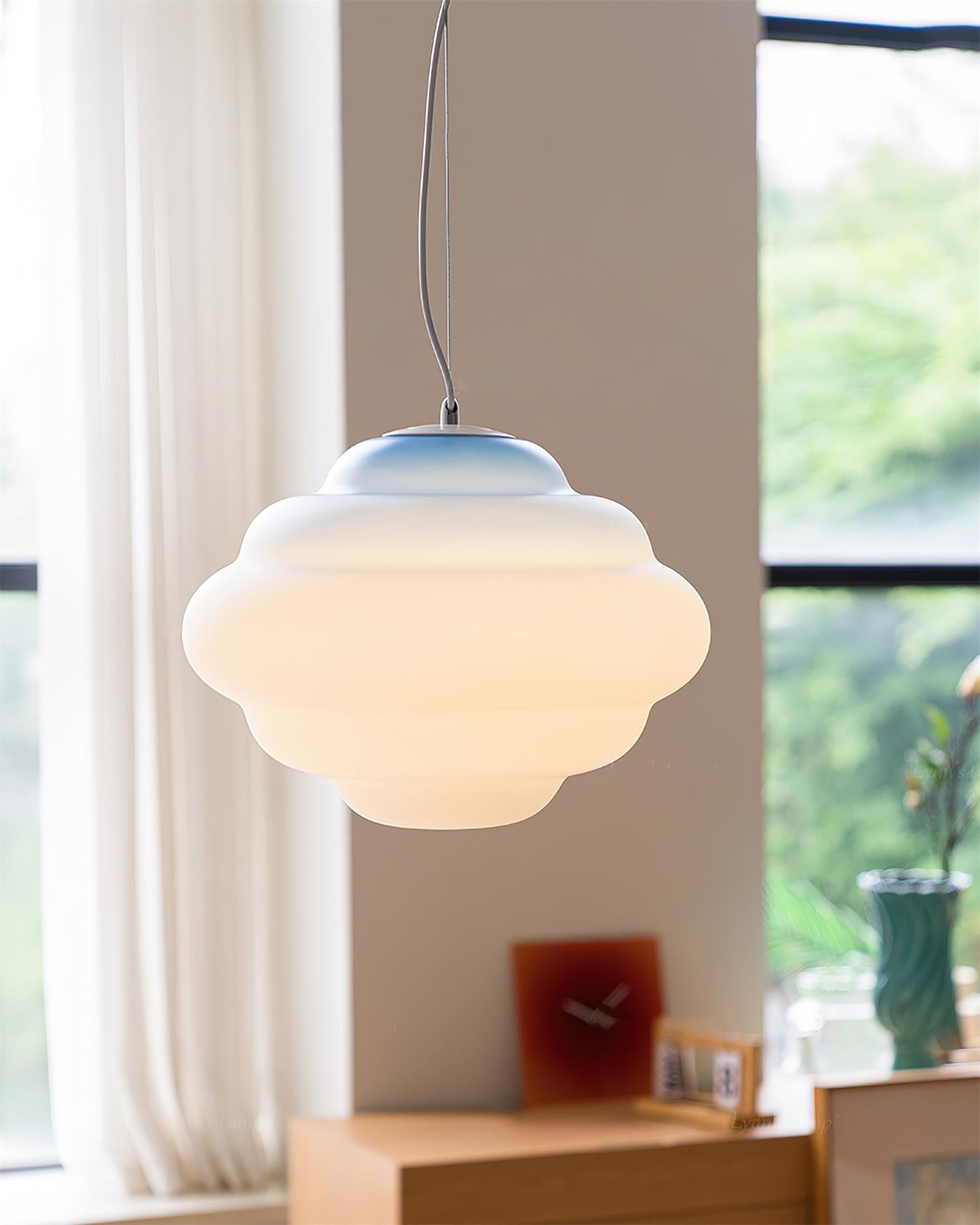 Eurvenara Premium Nordic Art Cloudy Glas Pendelleuchte-Letslighting