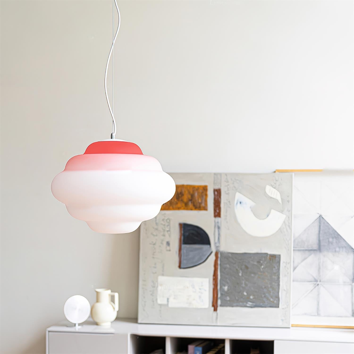 Eurvenara Premium Nordic Art Cloudy Glas Pendelleuchte-Letslighting