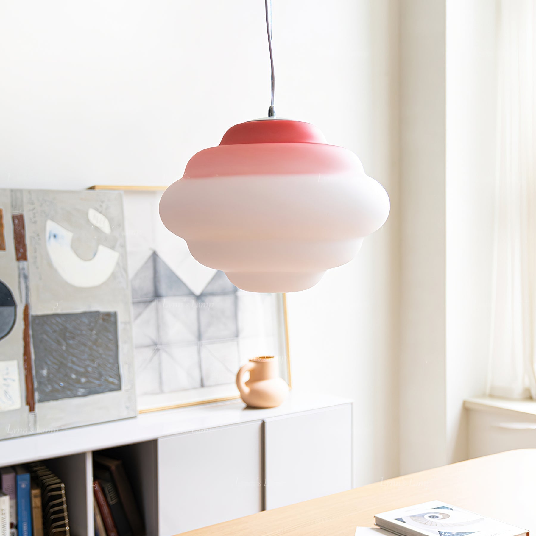Eurvenara Premium Nordic Art Cloudy Glas Pendelleuchte-Letslighting