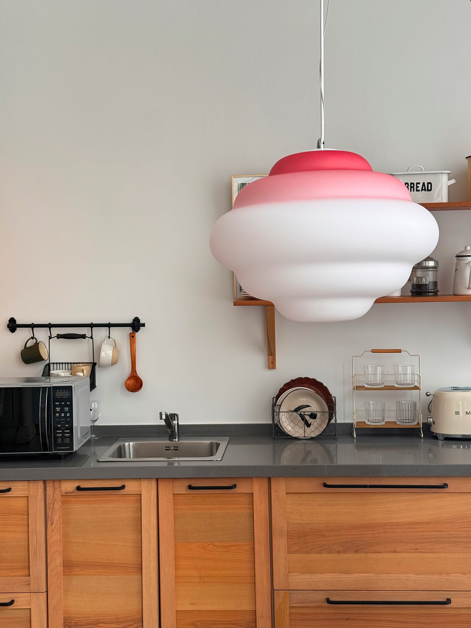Eurvenara Premium Nordic Art Cloudy Glas Pendelleuchte-Letslighting