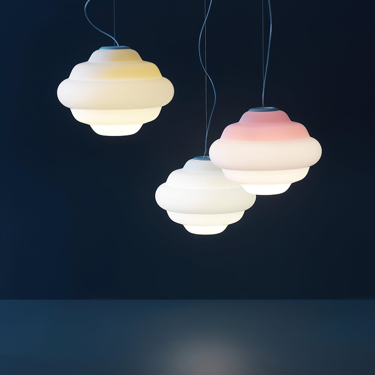 Eurvenara Premium Nordic Art Cloudy Glas Pendelleuchte-Letslighting