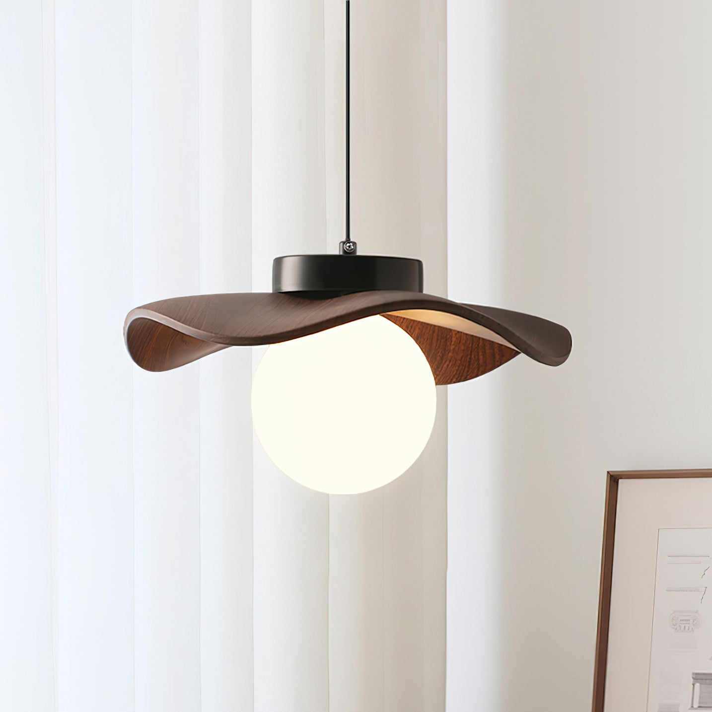 Pendelleuchte Glas Schirm Skulptural Minimalistisch-Letslighting