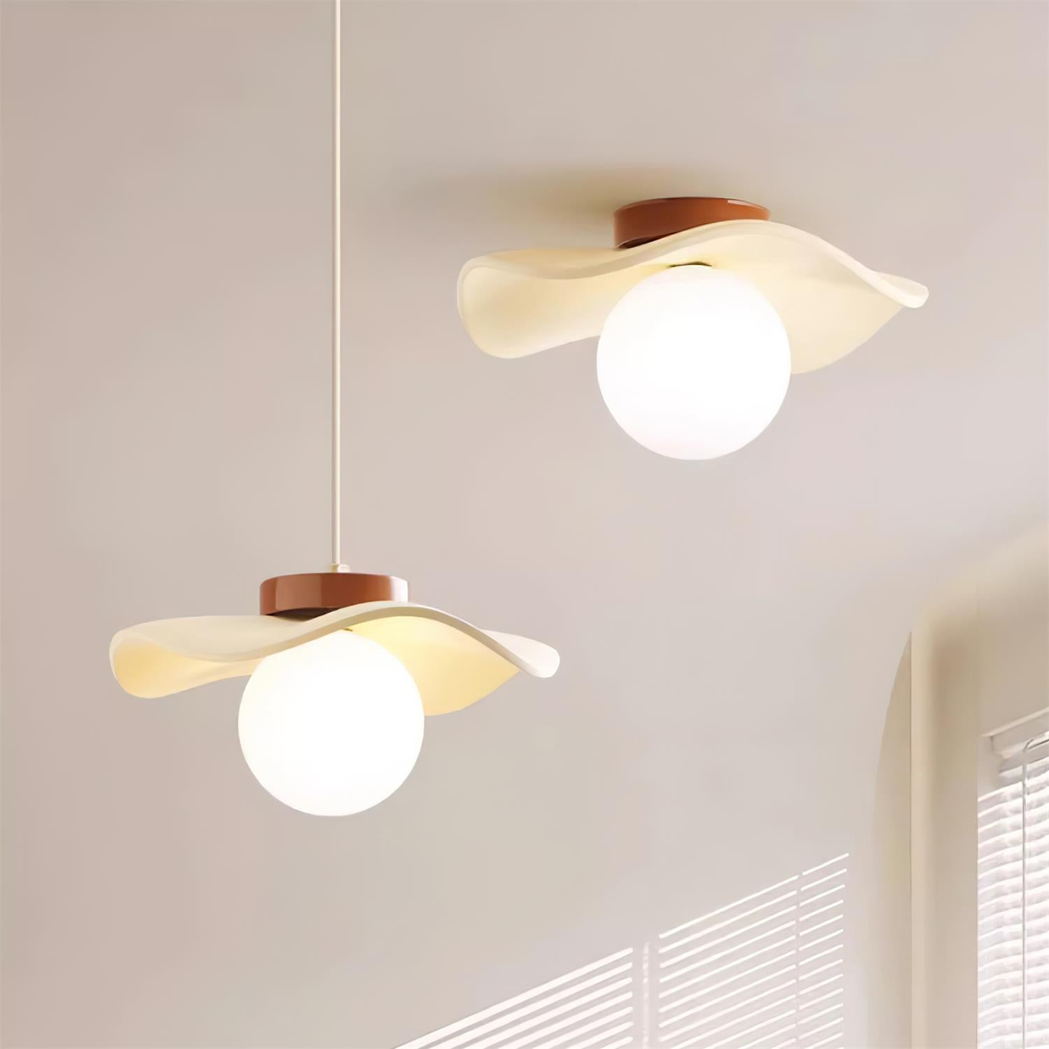 Pendelleuchte Glas Schirm Skulptural Minimalistisch-Letslighting
