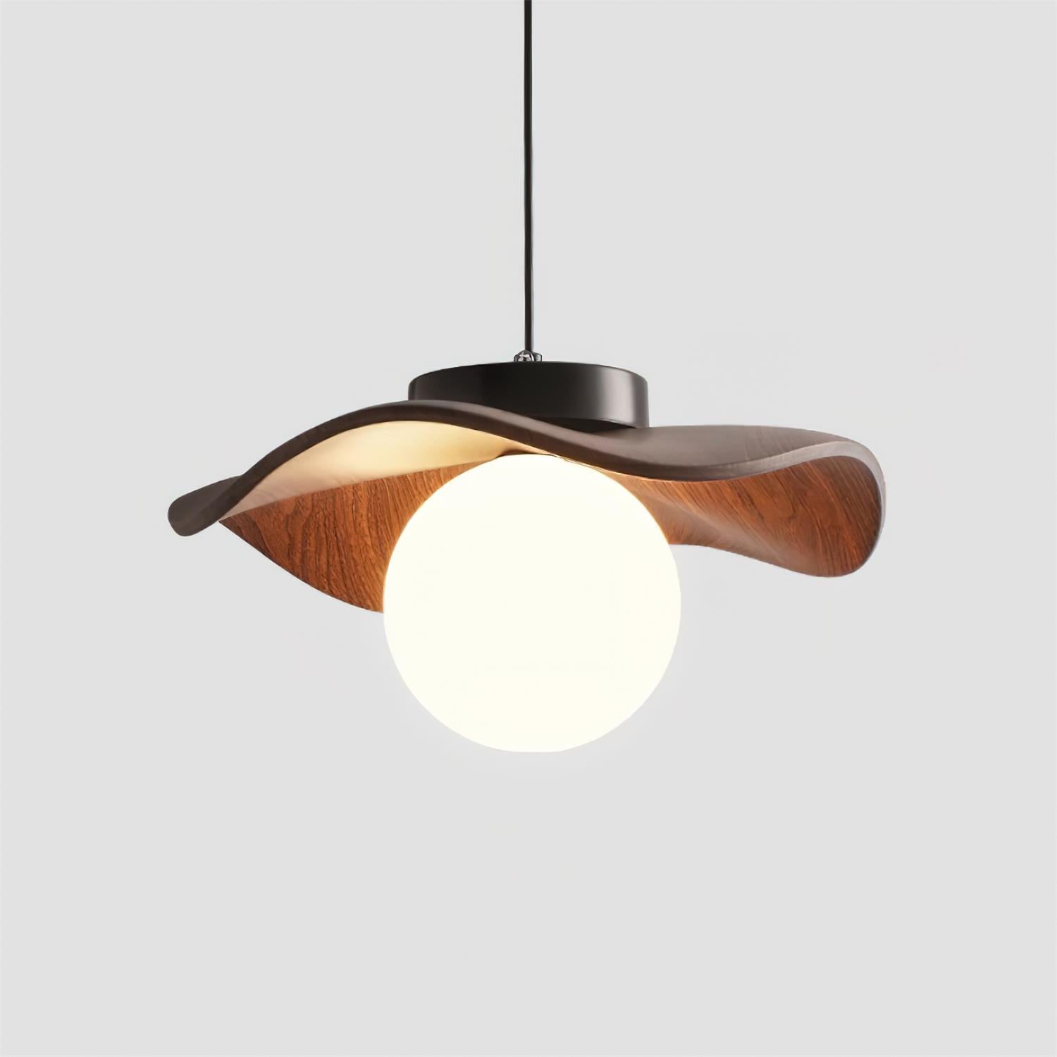 Pendelleuchte Glas Schirm Skulptural Minimalistisch-Letslighting