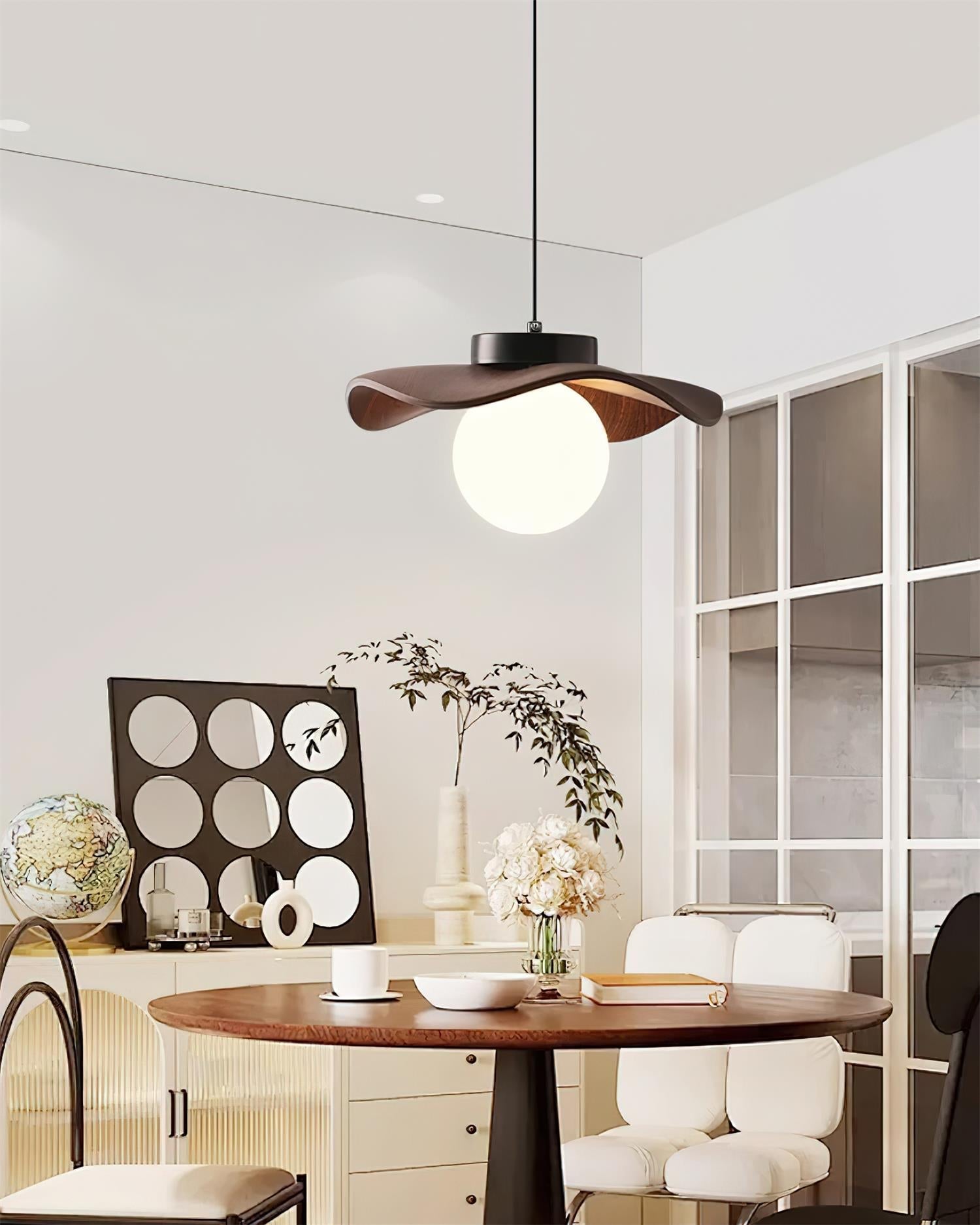 Pendelleuchte Glas Schirm Skulptural Minimalistisch-Letslighting