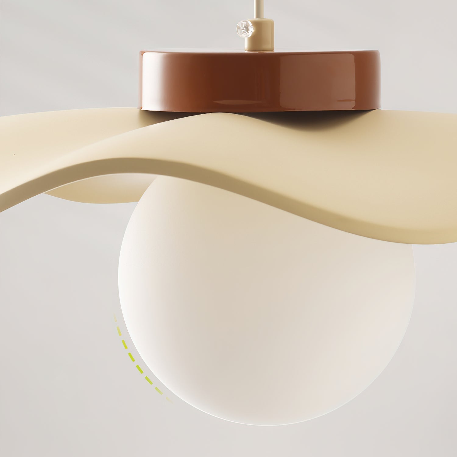 Pendelleuchte Glas Schirm Skulptural Minimalistisch-Letslighting