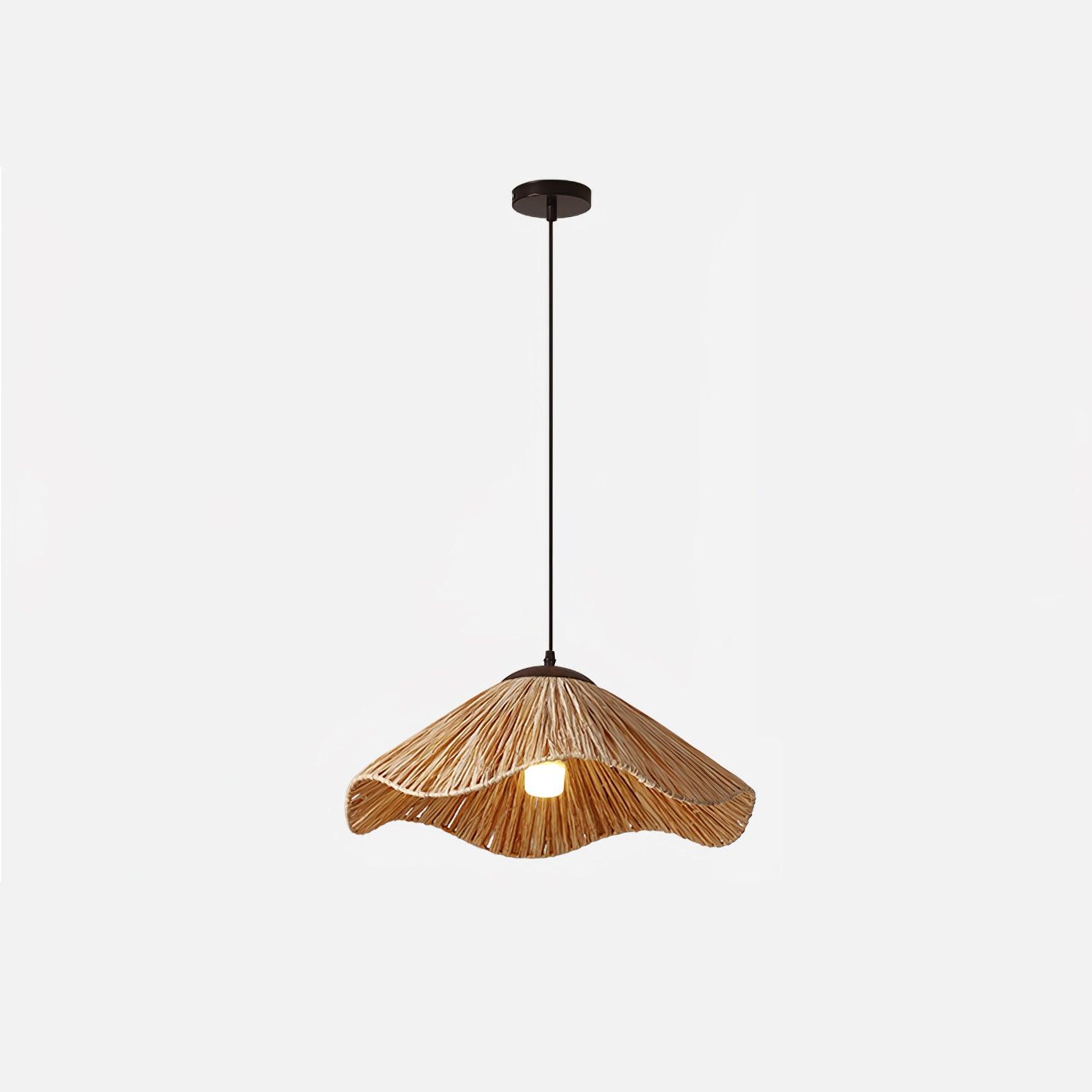 Firan Stroh Boho-Pendelleuchte-Letslighting