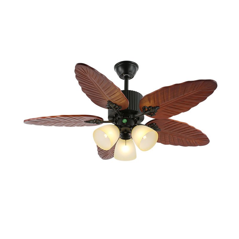 Alistair Deckenventilatorleuchte mit Holzflügeln