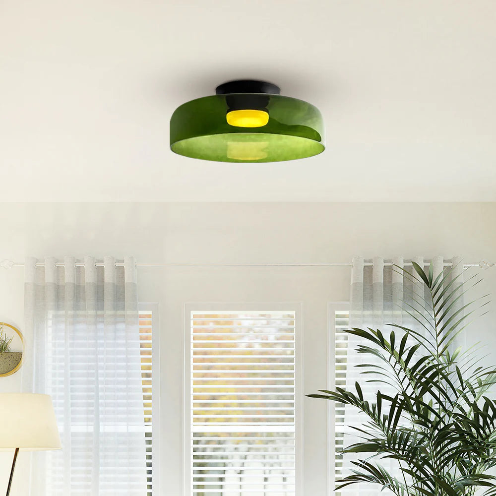 Aria  Nordic  Deckenleuchte Grün Glas Wohn/Schlafzimmer