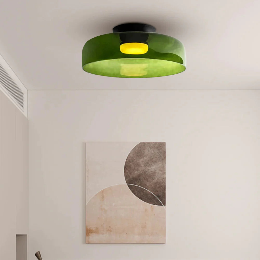 Aria  Nordic  Deckenleuchte Grün Glas Wohn/Schlafzimmer