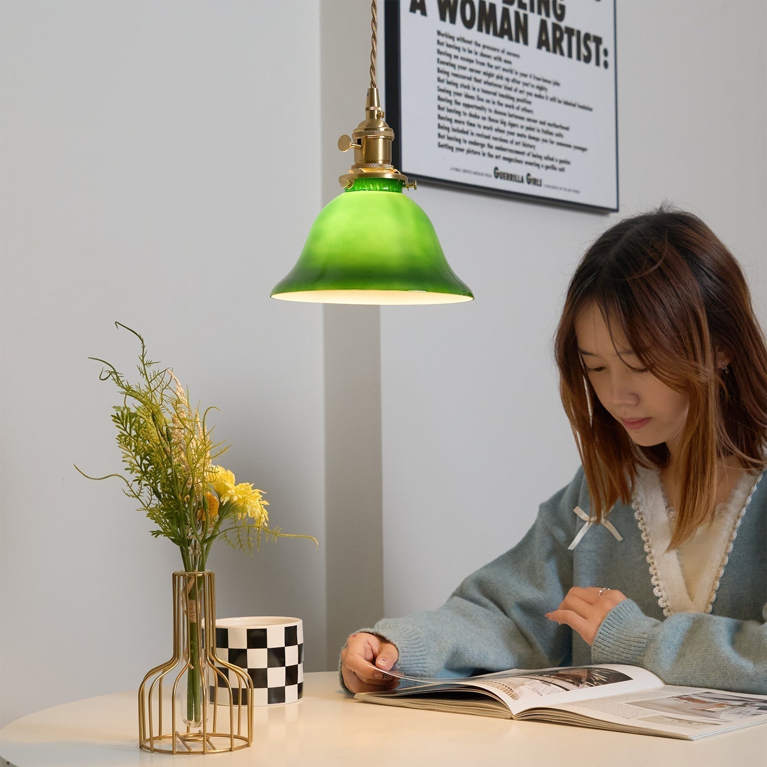 Green Bell Pendant Light - Blowlighting