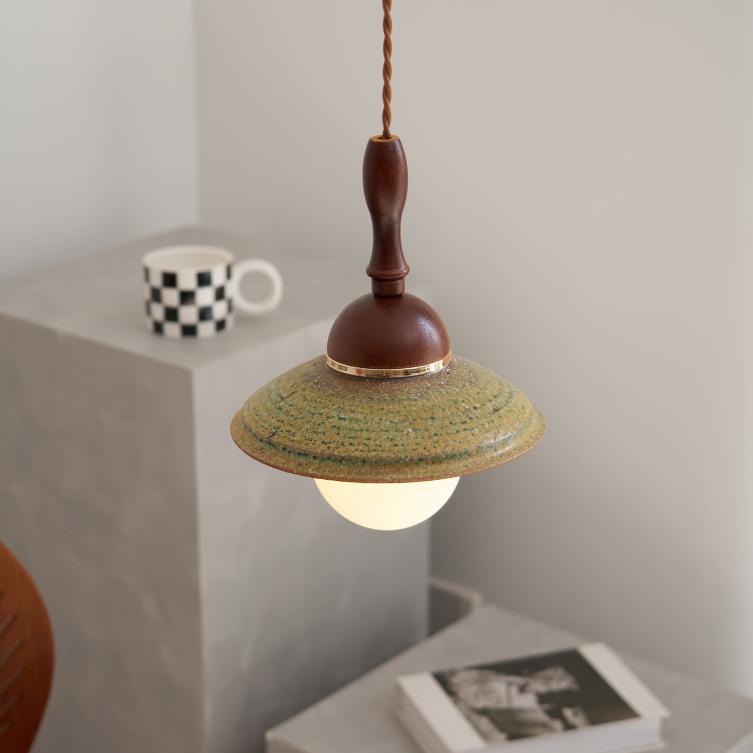 Ulsilia Nordisch Kunst Holz Keramik Pendelleuchte Lampe-Letslighting