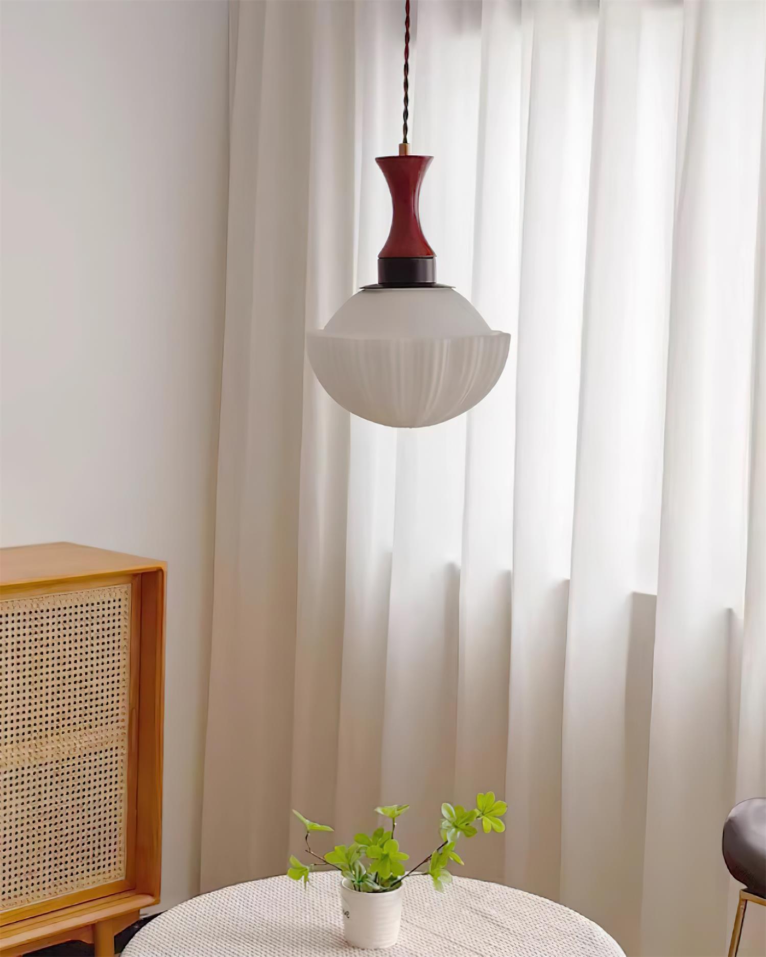 Corvin Pendelleuchte Vintage Holz Glas-Letslighting