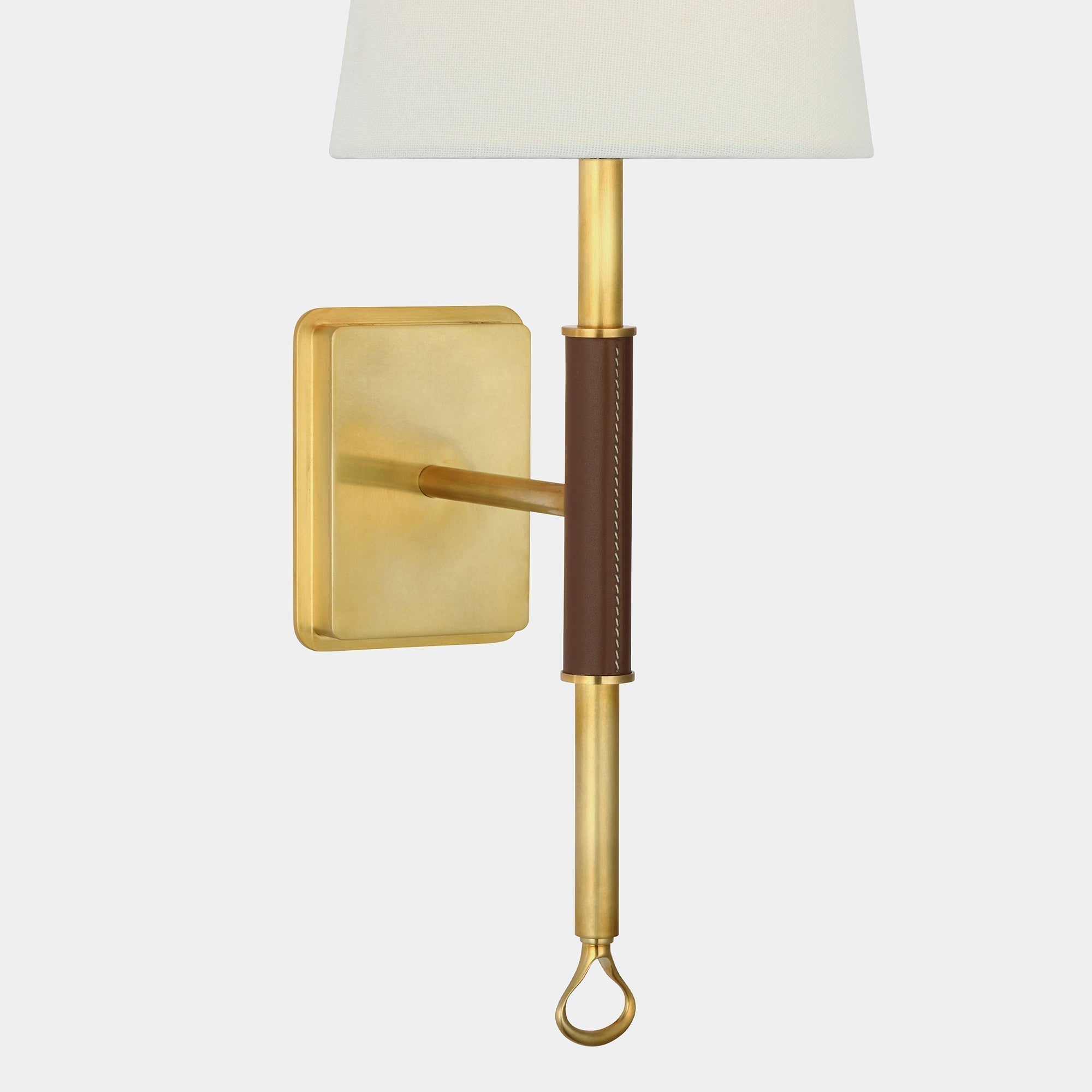 Osilan Vintage Wandleuchte aus Messing mit Stoffbezug-Letslighting