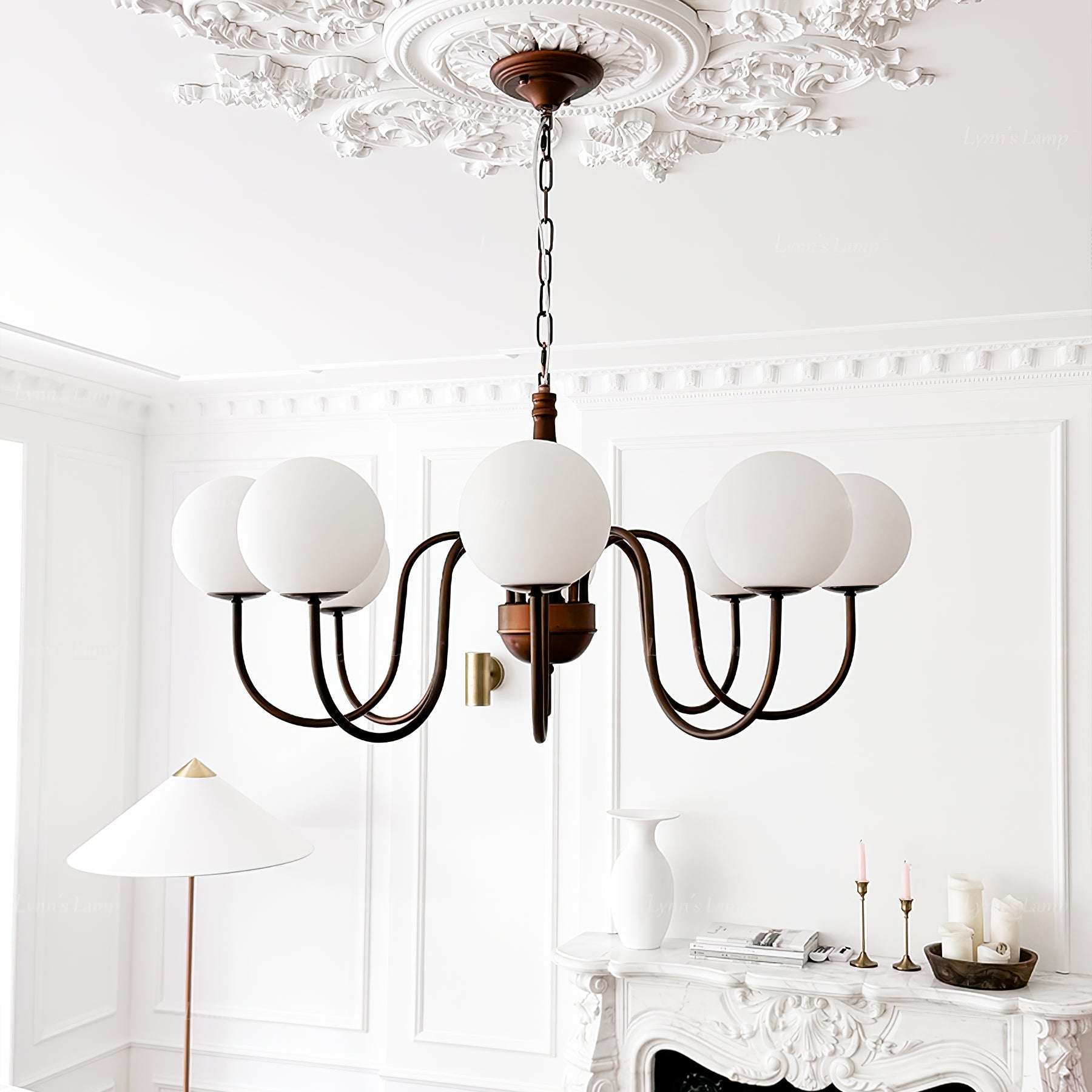 Lustra Kronleuchter Kupfer Glas Hain Ball-Letslighting