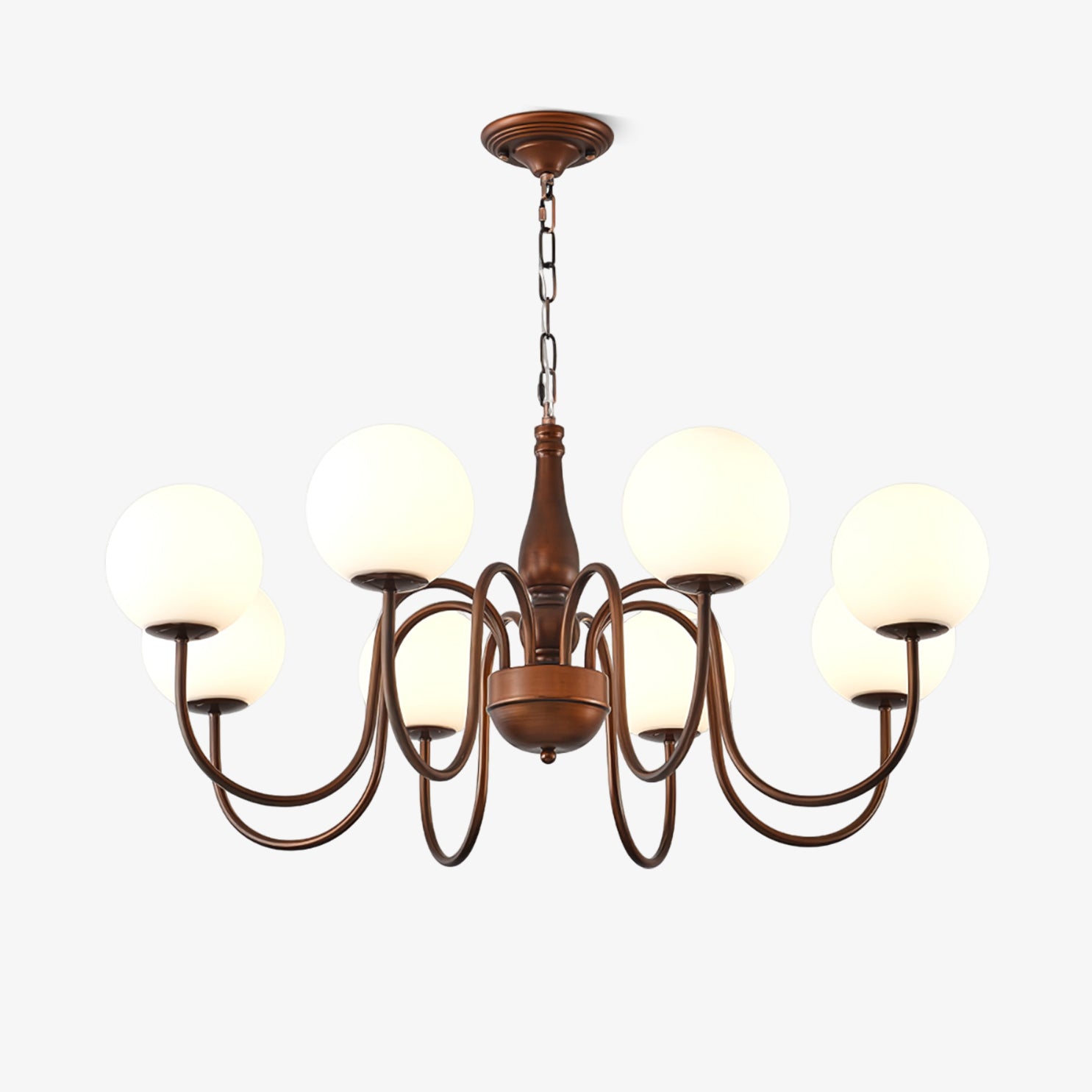 Lustra Kronleuchter Kupfer Glas Hain Ball-Letslighting