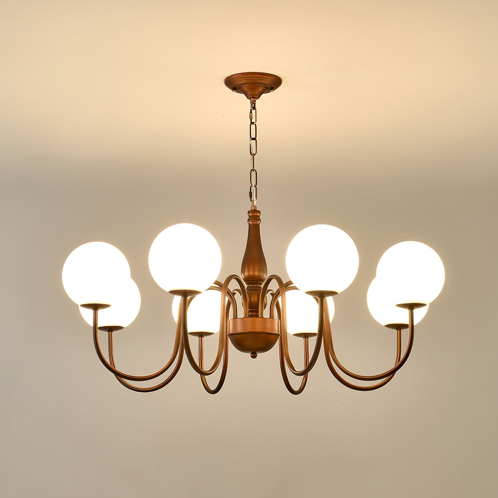 Lustra Kronleuchter Kupfer Glas Hain Ball-Letslighting