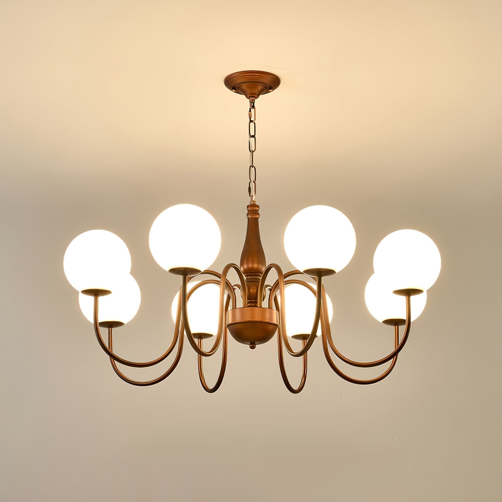 Lustra Kronleuchter Kupfer Glas Hain Ball-Letslighting