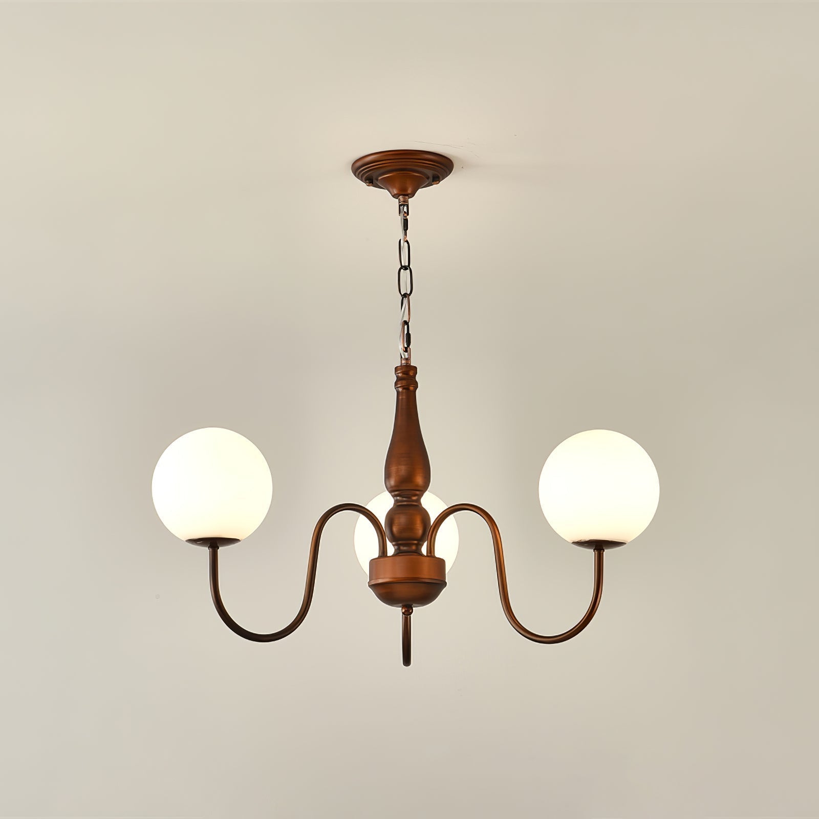 Lustra Kronleuchter Kupfer Glas Hain Ball-Letslighting