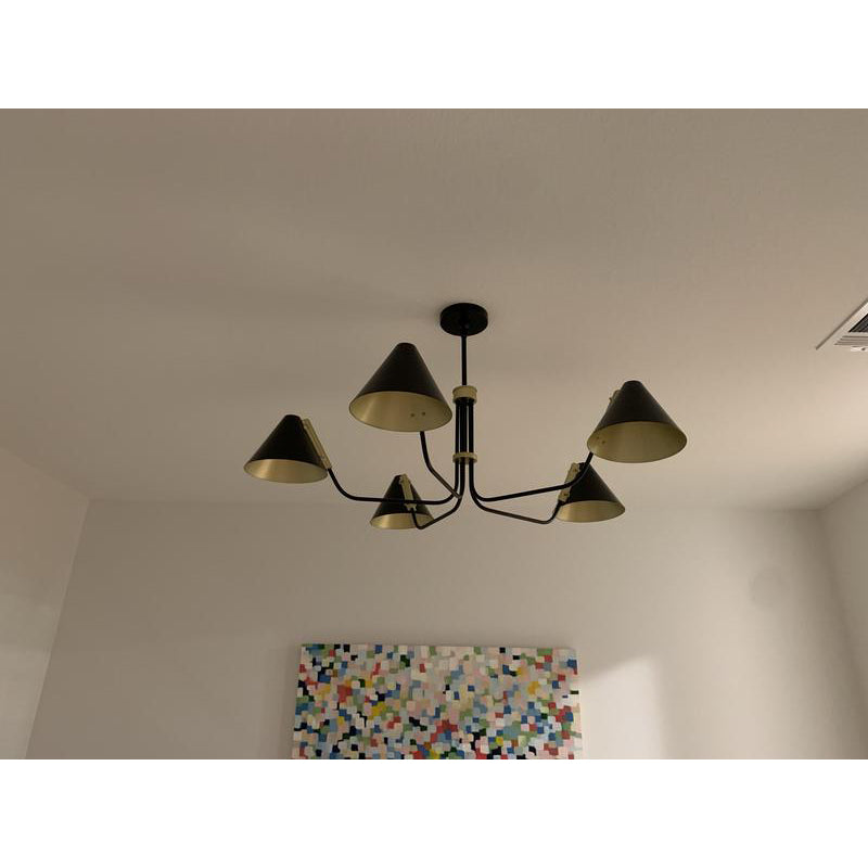 Cucarara Vintage Industrie Insel Schwarz Kronleuchter-Letslighting