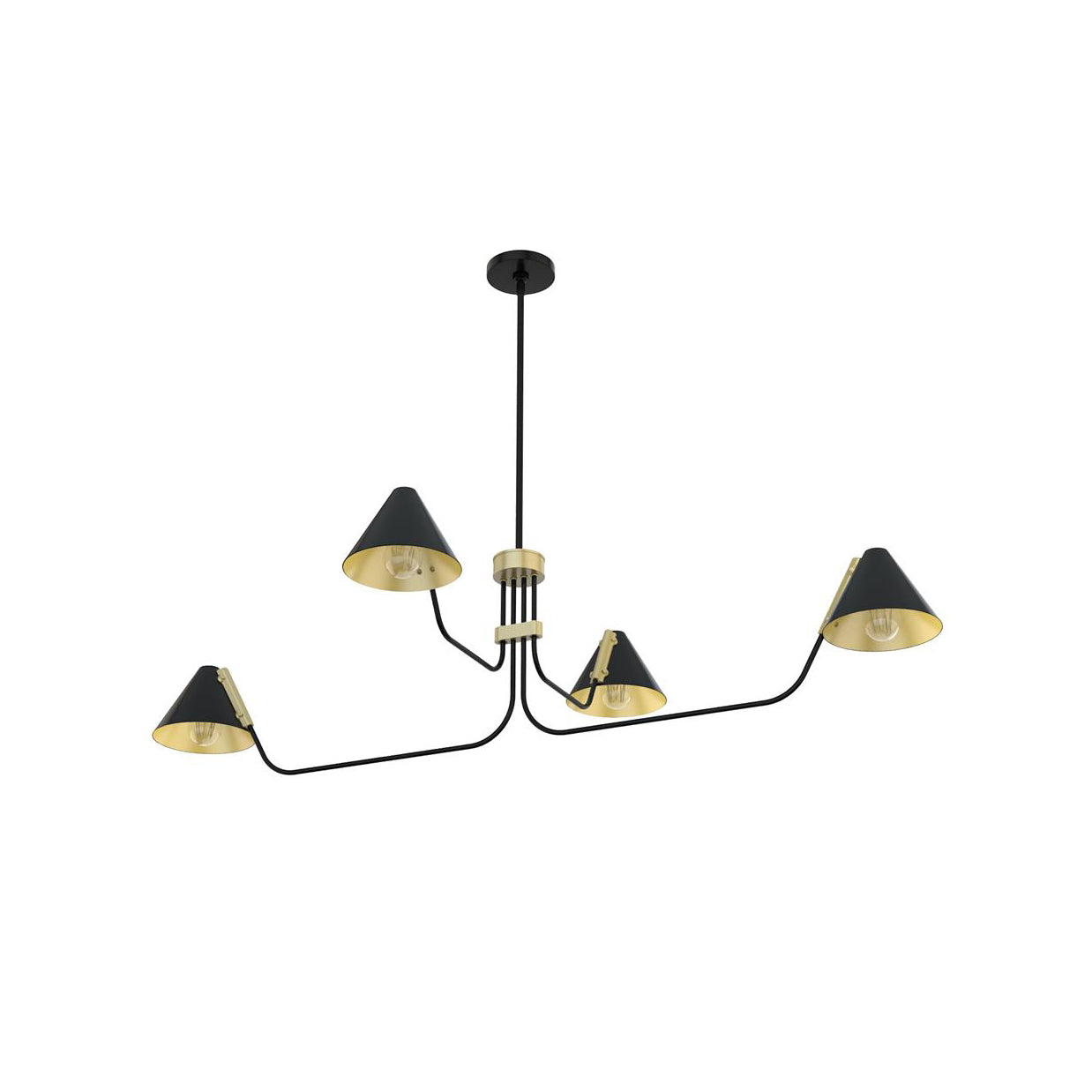 Cucarara Vintage Industrie Insel Schwarz Kronleuchter-Letslighting