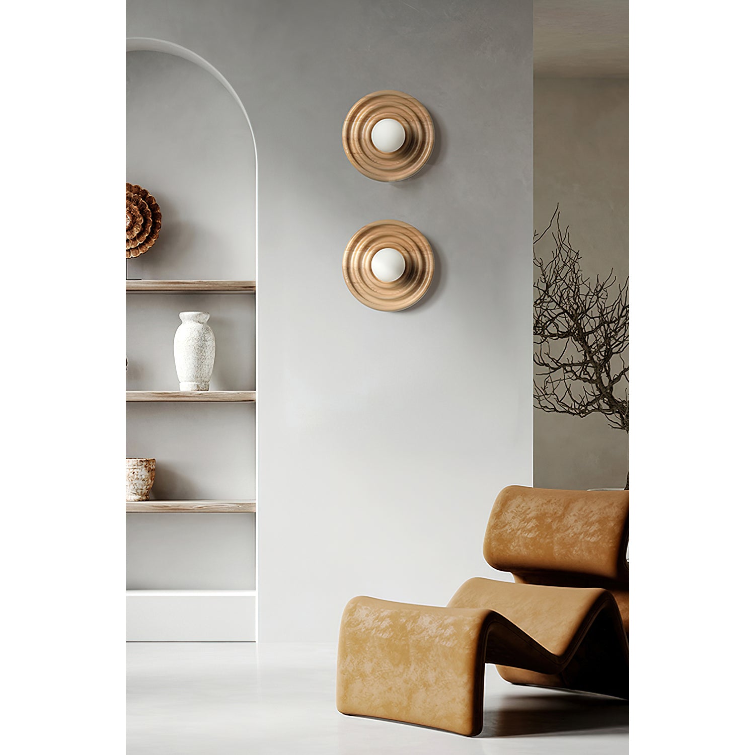 Ultalora Holz Glas Wandleuchte-Letslighting