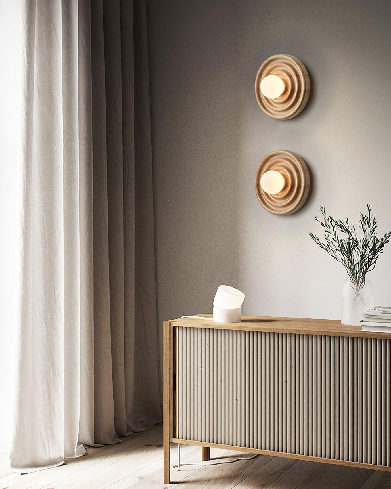 Blair Holz Glas Wandleuchte-Letslighting