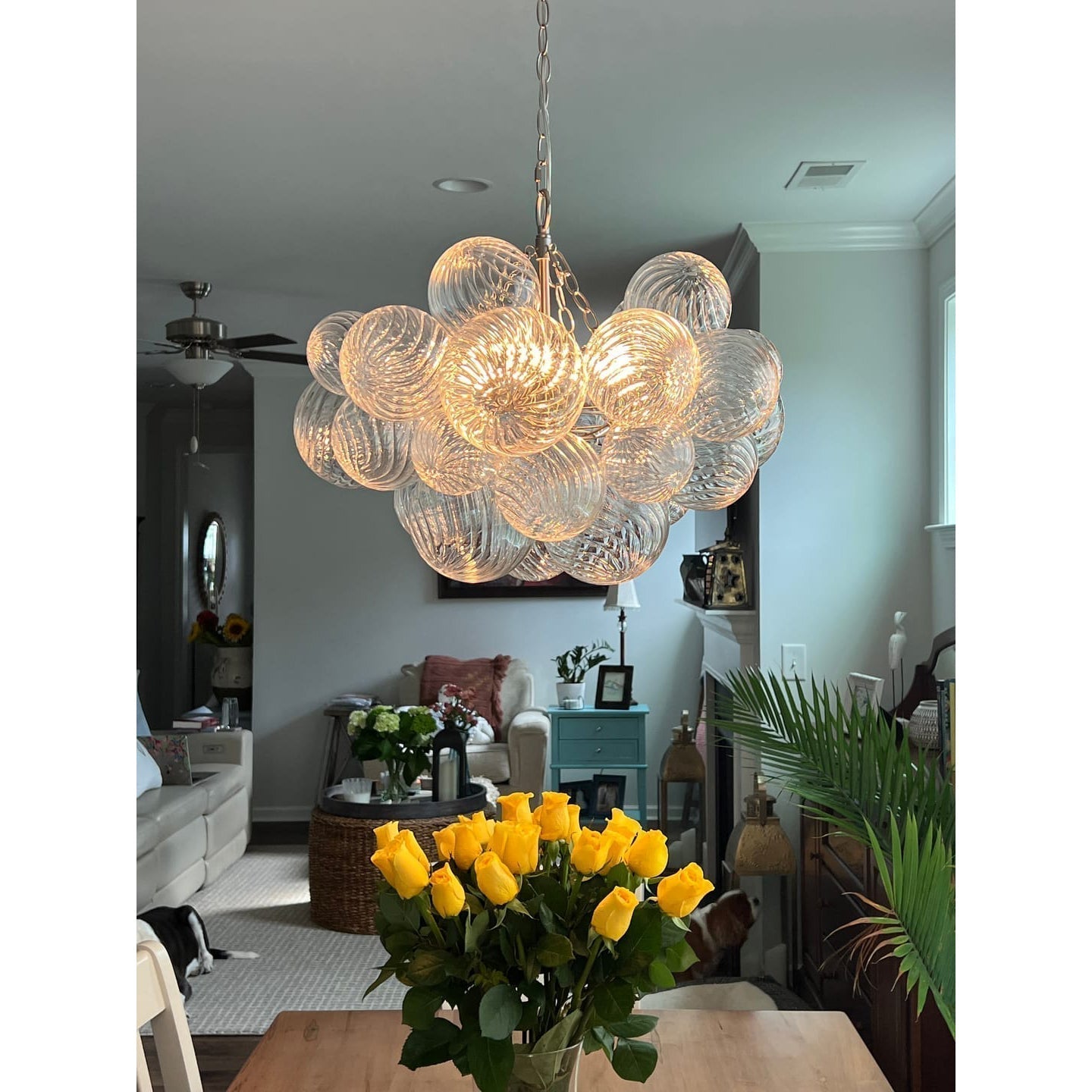 Aurora Chandelier Glass Ball Bubble Modern - Blowlighting