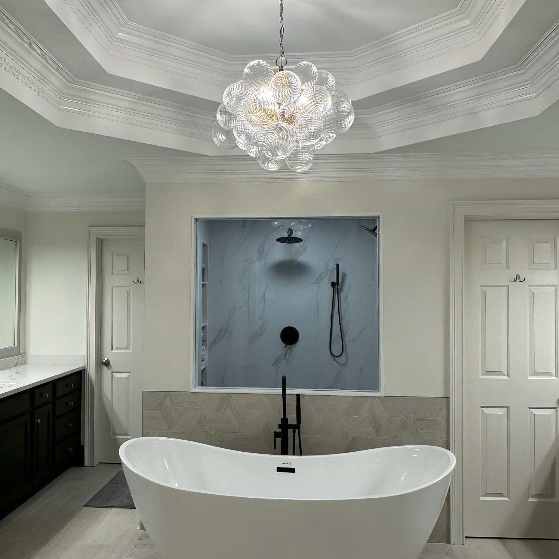 Aurora Chandelier Glass Ball Bubble Modern - Blowlighting