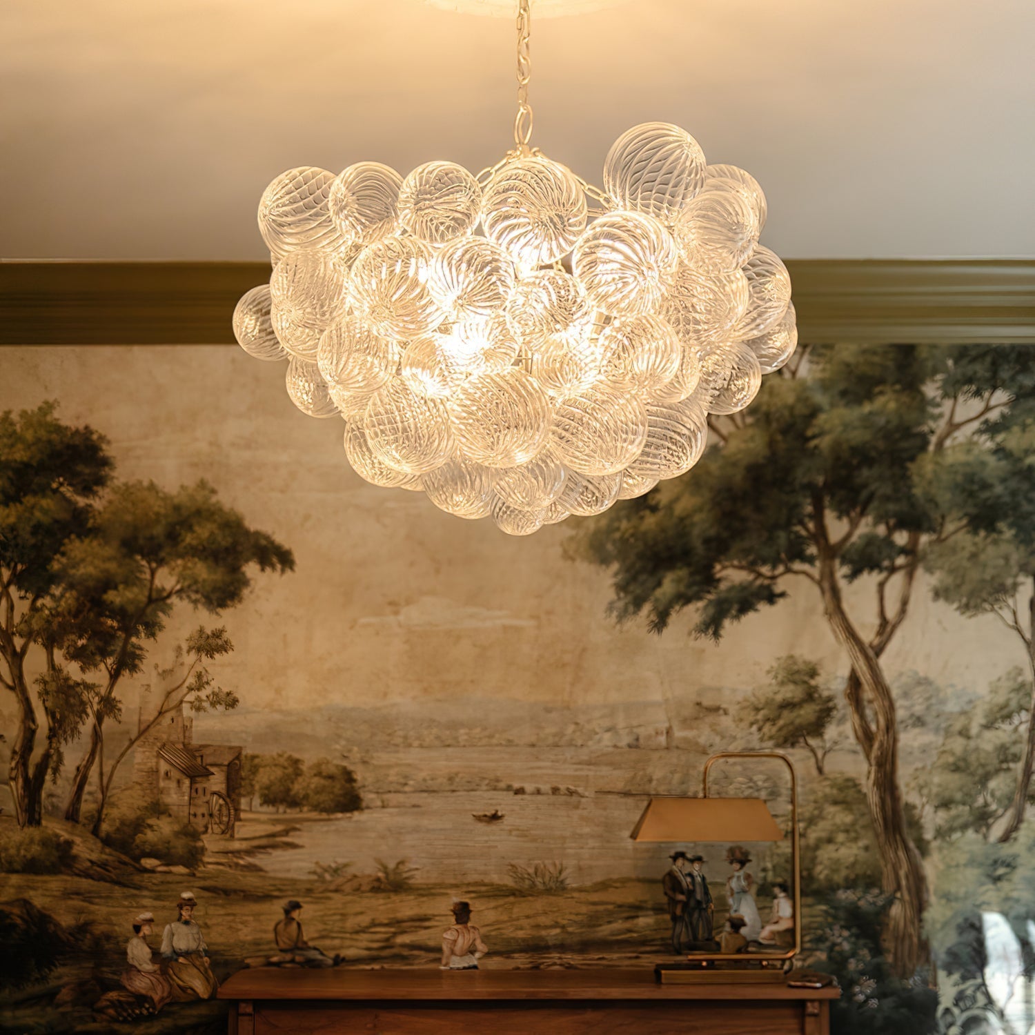 Aurora Chandelier Glass Ball Bubble Modern - Blowlighting