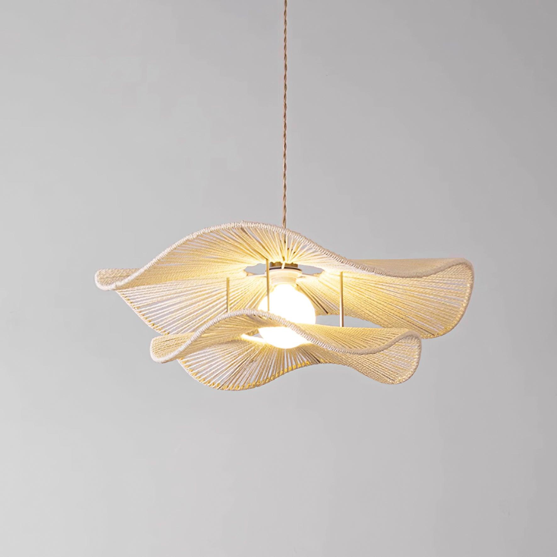Ondra Wave Rattan Pendant Light - Letslighting