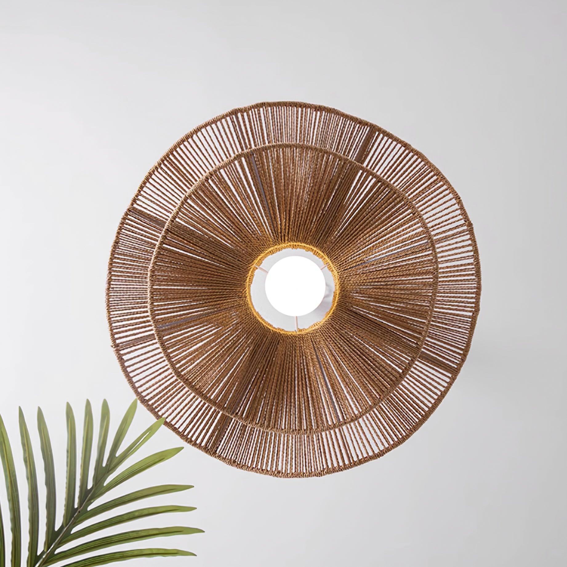 Ondra Wave Rattan Pendant Light - Letslighting