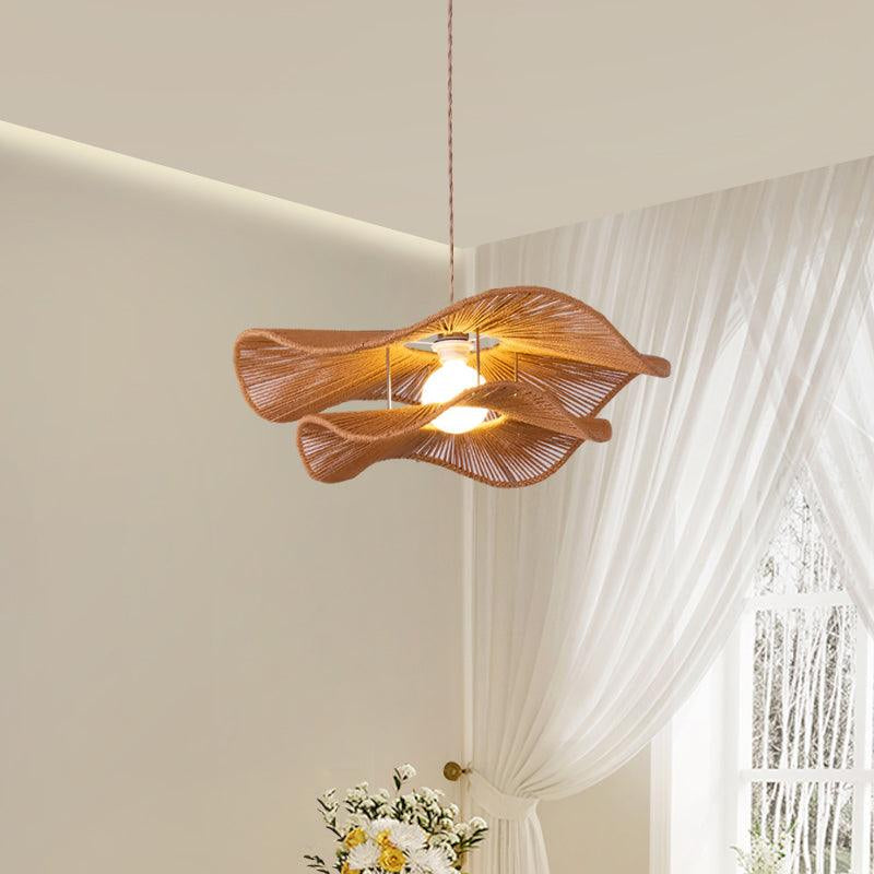 Ondra Wave Rattan Pendant Light - Letslighting