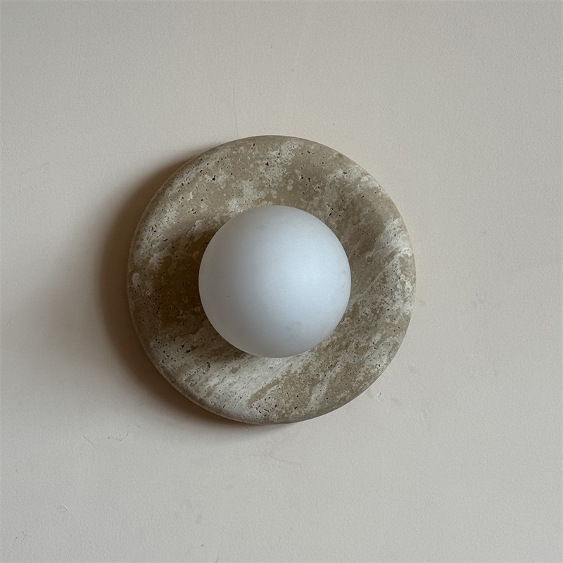 Orli Modern Minimalist Travertine Sconce Wall Lamp - Letslighting