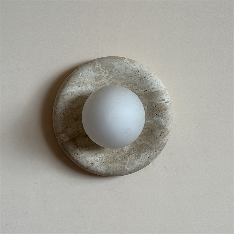 Orli Modern Minimalist Travertine Sconce Wall Lamp - Letslighting