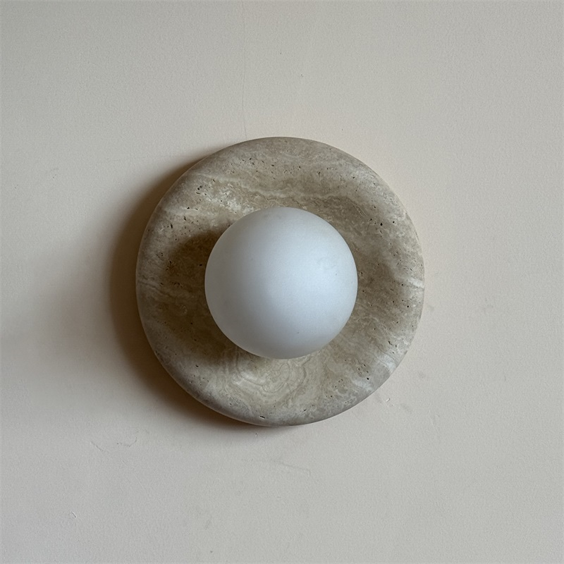 Orli Modern Minimalist Travertine Sconce Wall Lamp - Letslighting