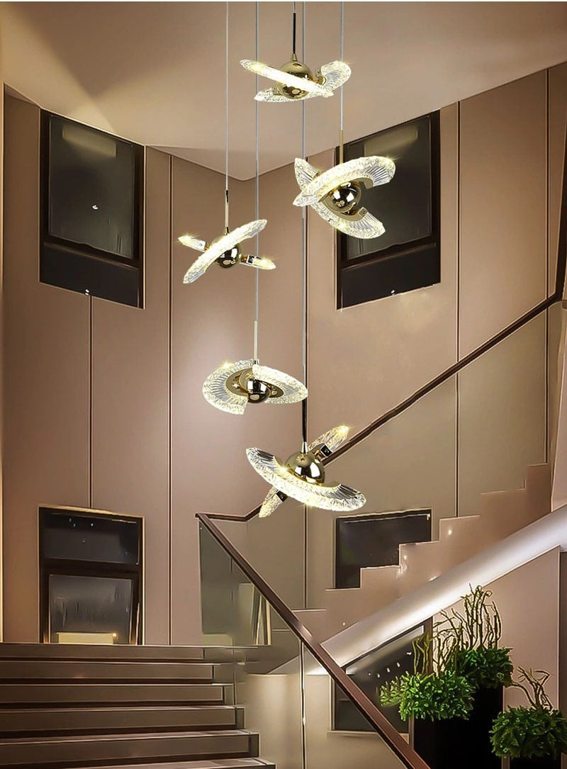 Kristy Modern LED Pendelleuchte Drehbare Gold Esstisch/Schlaf/WohnzimmerMetall Acryl